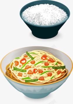 米饭面食素材