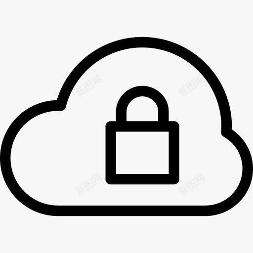 云锁图标png_新图网 https://ixintu.com cloud lock 云 锁