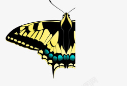 卡通动物蝴蝶装饰元素矢量图素材