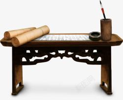 手绘中国风书桌装饰素材