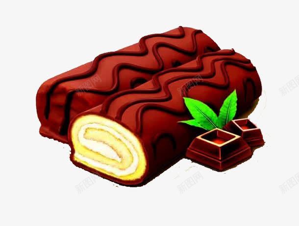 巧克力蛋卷png免抠素材_新图网 https://ixintu.com 巧克力 糕点 蛋卷 食物