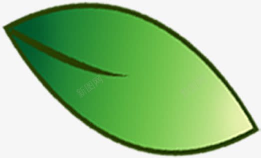 绿色简单笔画树叶png免抠素材_新图网 https://ixintu.com 树叶 笔画 简单 绿色