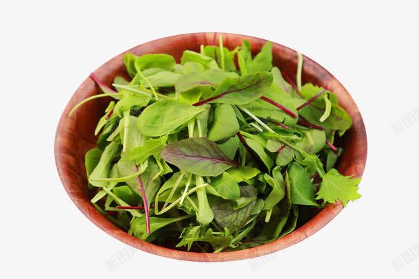 绿色新鲜蔬菜png免抠素材_新图网 https://ixintu.com 新鲜 木碗 生菜 生菜叶 绿色 菜叶 蔬菜 食材