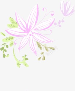手绘粉色清新花朵纹理素材