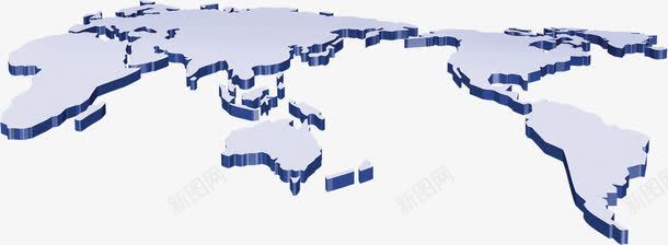 蓝色立体地图插图png免抠素材_新图网 https://ixintu.com 地图 插图 立体 蓝色