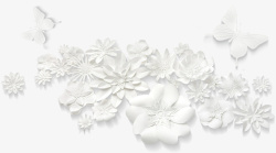 白色花朵图案素材