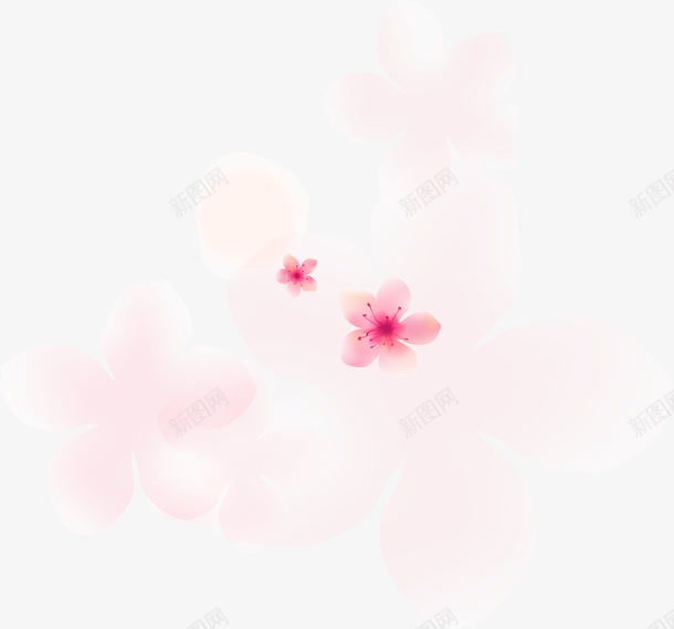 粉色漂浮花朵浪漫png免抠素材_新图网 https://ixintu.com 浪漫 漂浮 粉色 花朵