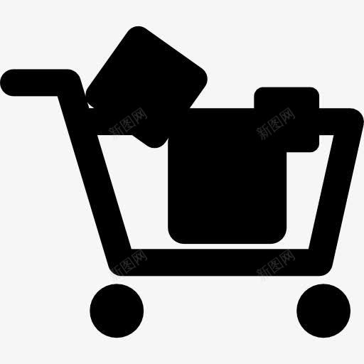 购物车内的对象图标png_新图网 https://ixintu.com 商业 商务 基本图标 电子商务 界面符号 购物 购物车