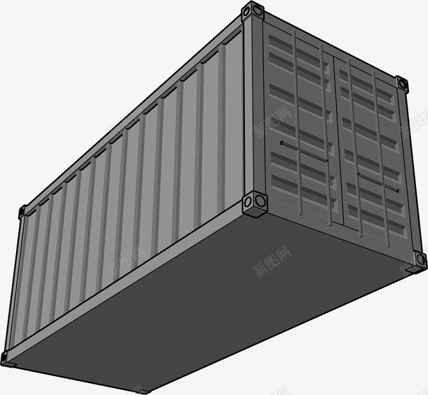 灰色的集装箱png免抠素材_新图网 https://ixintu.com 灰色 装载 货物 集装箱