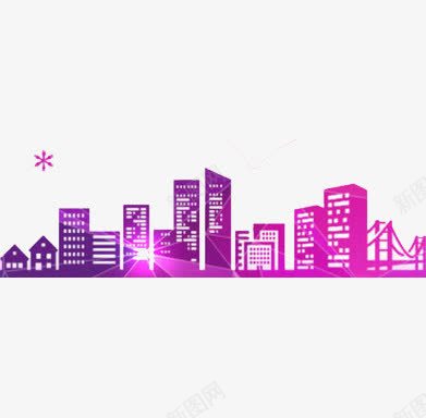 紫色建筑png免抠素材_新图网 https://ixintu.com 元素 免扣 紫色建筑 背景