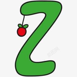 创意圣诞英文字母Z素材