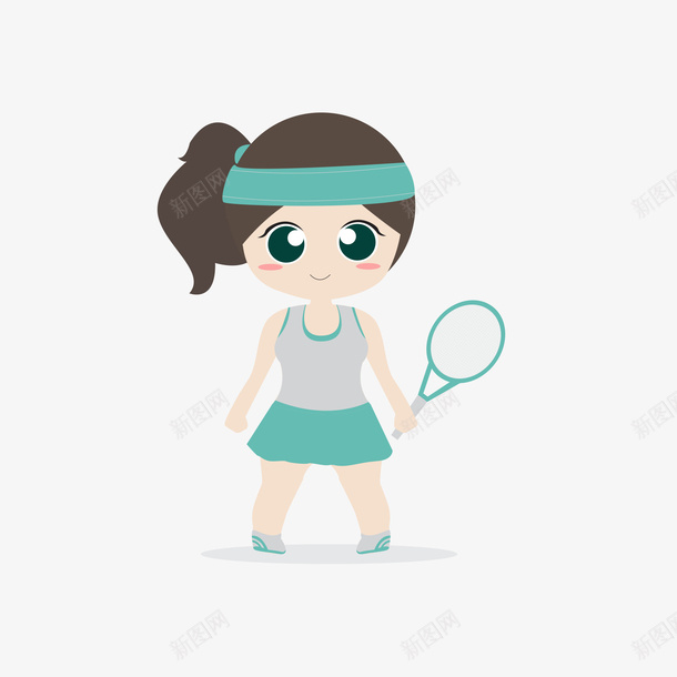 灰绿色网球女孩矢量图ai免抠素材_新图网 https://ixintu.com 女孩 女色 灰色 矢量女孩 网球 运动 运动女孩 矢量图