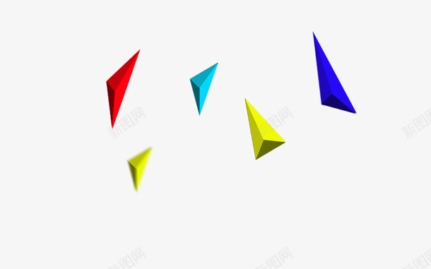 漂浮彩色三角体png免抠素材_新图网 https://ixintu.com 三角体 彩色三角体 彩色素材 漂浮素材 装饰素材