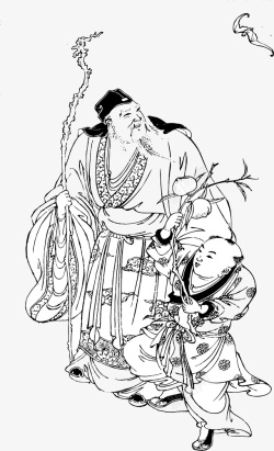 中国古典人物艺术矢量图素材