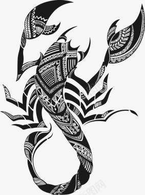 装饰蝎子图腾图标图标