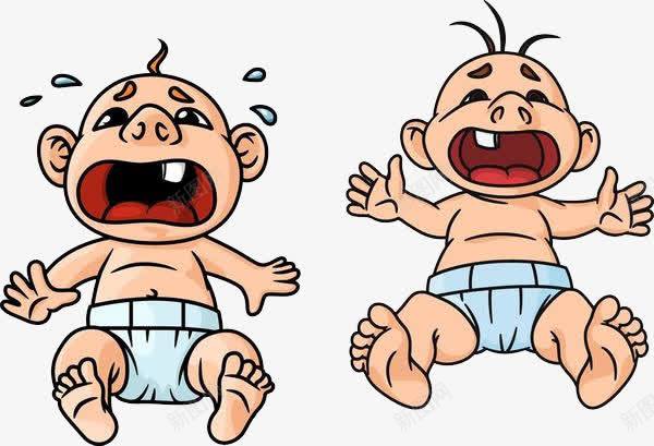 卡通哭闹的婴儿png免抠素材_新图网 https://ixintu.com 两个婴儿 两个宝宝哭闹 卡通 双胞胎 哭小孩 哭泣的孩子 哭闹的婴儿 婴儿啼哭 眼泪 笑脸哭脸