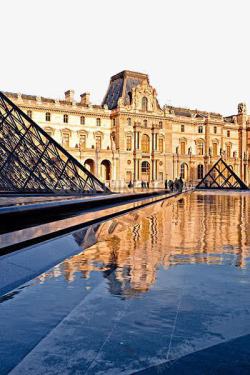 法国卢浮宫建筑素材