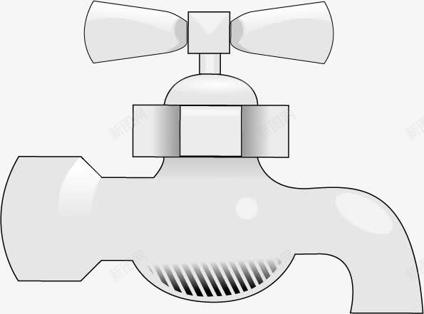 自来水水水龙头矢量图ai免抠素材_新图网 https://ixintu.com 水 水龙头 自来水 金 矢量图