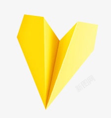 黄色手绘飞机形状素材