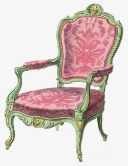 皇室尊贵座椅法国皇室粉色座椅高清图片