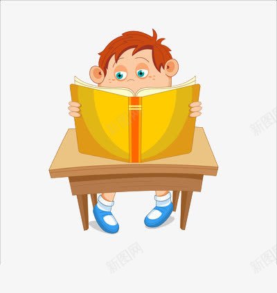 小朋友在看书png免抠素材_新图网 https://ixintu.com 学习 看书 认真 阅读