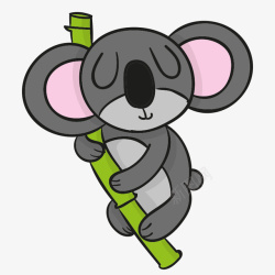 考拉免费png下载粉色耳朵考拉树懒手绘可爱动物手高清图片