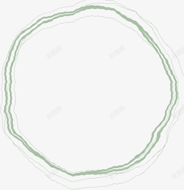 白色绿色手绘线条png免抠素材_新图网 https://ixintu.com 白色 线条 绿色