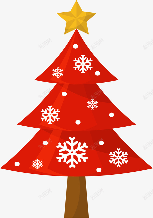 白色雪花红色圣诞树矢量图ai免抠素材_新图网 https://ixintu.com 圣诞树 圣诞节 圣诞节快乐 白色雪花 矢量png 红色圣诞树 矢量图