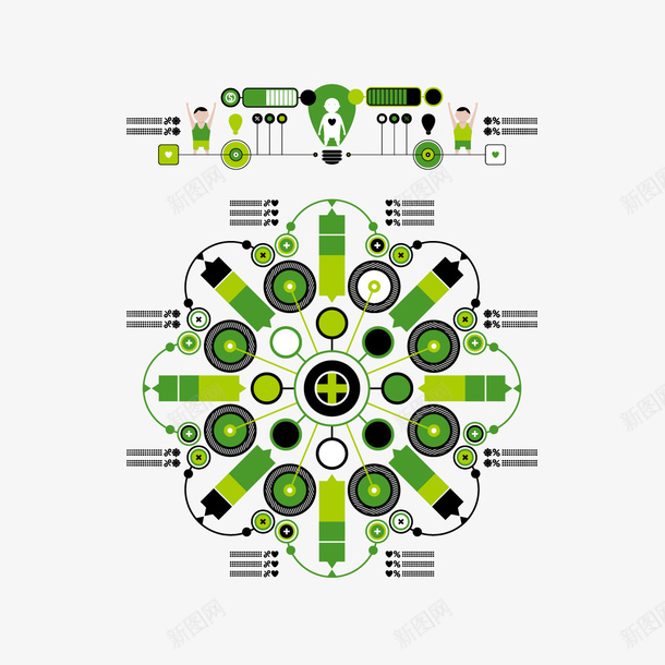 绿色装饰图案ppt矢量图ai免抠素材_新图网 https://ixintu.com ppt素材 信息图 绿色装饰图案 矢量图