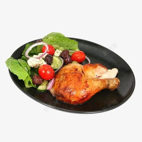 烤肉png免抠素材_新图网 https://ixintu.com 生菜 番茄 盘子 美味 肉 蔬菜