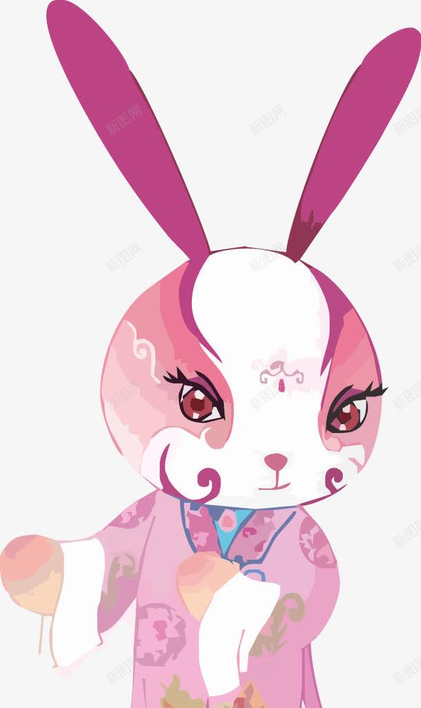 红色兔子png免抠素材_新图网 https://ixintu.com 一只 兔子 创意 可爱 戏服 手绘 简图 红色