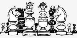 欧式象棋手绘素材