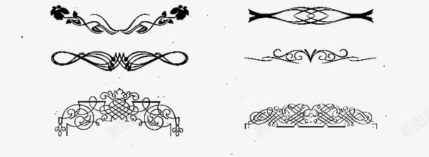 欧式花纹装饰线png免抠素材_新图网 https://ixintu.com 分隔线 欧式花纹 装饰线