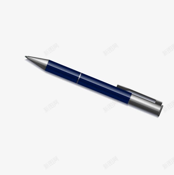 蓝色学习用的笔png免抠素材_新图网 https://ixintu.com 学习工具 学习用的笔 蓝色