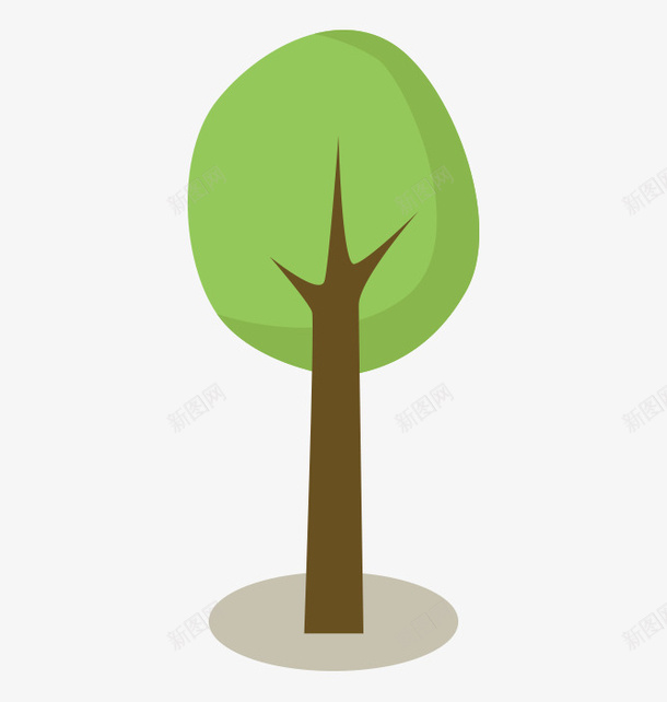 卡通树木植物扁平1png免抠素材_新图网 https://ixintu.com 卡通 扁平 树木 植物