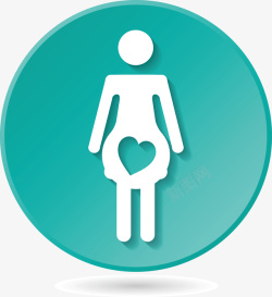 矢量孕妇标志绿色怀孕孕妇标志矢量图高清图片