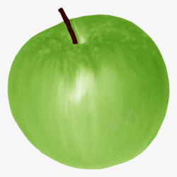 绿色卡通苹果素材