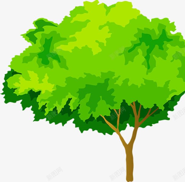 卡通绿色树木装饰元素png免抠素材_新图网 https://ixintu.com 元素 卡通 树木 绿色 装饰