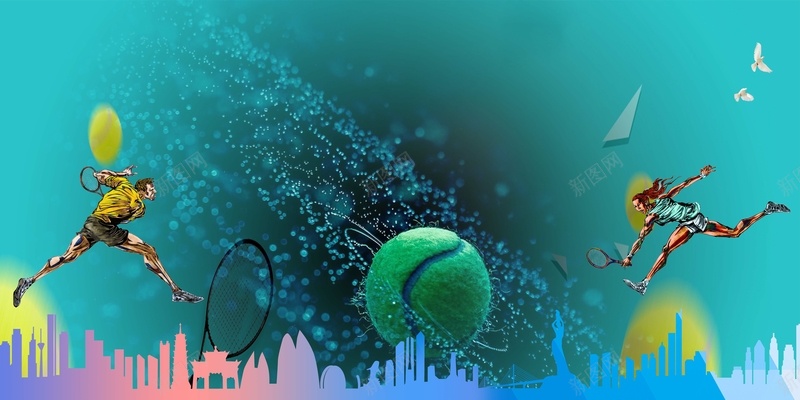 网球运动会大背景图jpg设计背景_新图网 https://ixintu.com 简单 网球 背景 运动 运动会