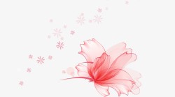 手绘粉色花朵星星图案素材