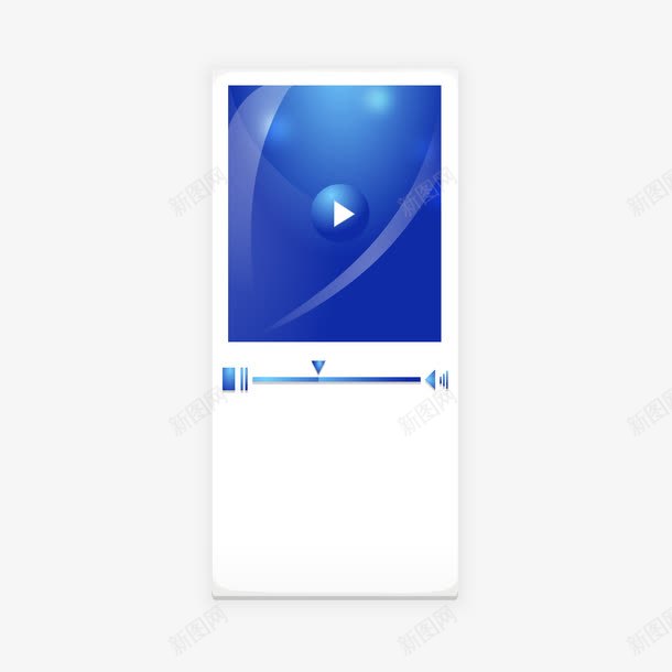 小型的播放器png免抠素材_新图网 https://ixintu.com 小型 播放 白色 蓝色