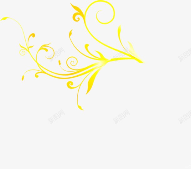 黄色卡通花纹手绘装饰png免抠素材_新图网 https://ixintu.com 卡通 花纹 装饰 黄色