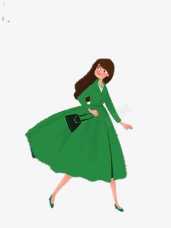 裙摆装饰素材插画高清图片