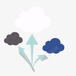 卡通装饰科技云同步素材