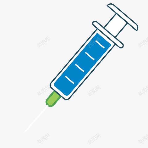 蓝色针管png免抠素材_新图网 https://ixintu.com 医疗 素材 蓝色 针管