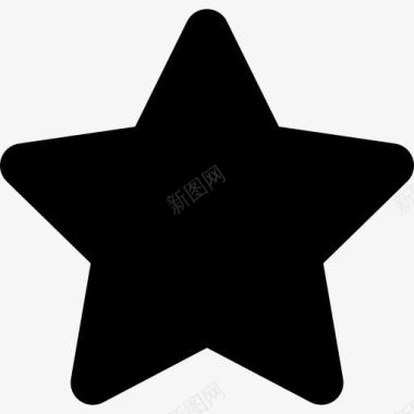 明星黑fivepointed形状图标图标