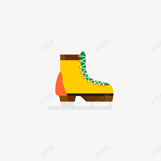 扁平溜冰鞋png免抠素材_新图网 https://ixintu.com 侧面 溜冰鞋 运动素材