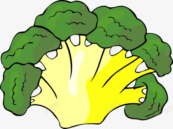 卡通花椰菜png免抠素材_新图网 https://ixintu.com 卡通 手绘 植物 绿色 花椰菜