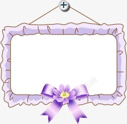 紫色精美手绘边框素材