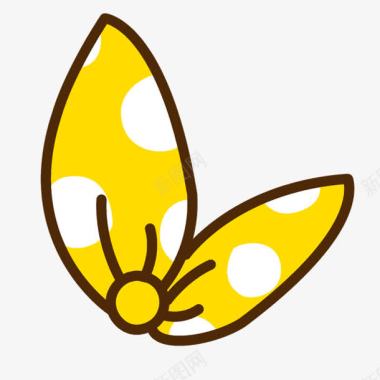卡通黄色蝴蝶机图标图标